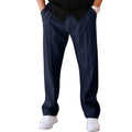 Comfort Fit Men's Straight-Leg Trousers with Adjustable Drawstring and Side Pockets 0