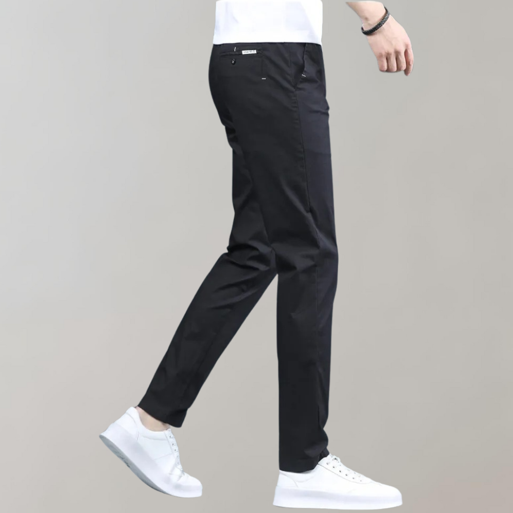 Men's Straight-Leg Trousers with Pockets and Belt Loops for Versatile Style 4