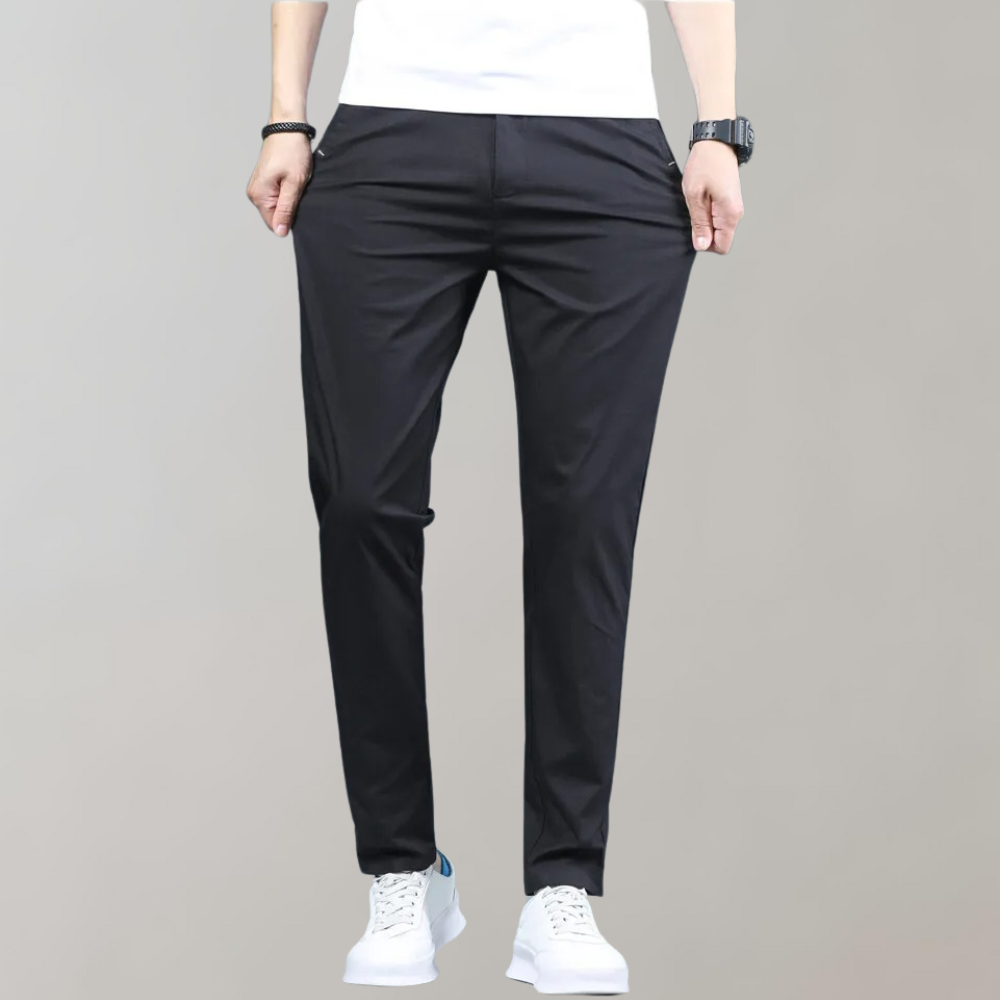 Men's Straight-Leg Trousers with Pockets and Belt Loops for Versatile Style 5
