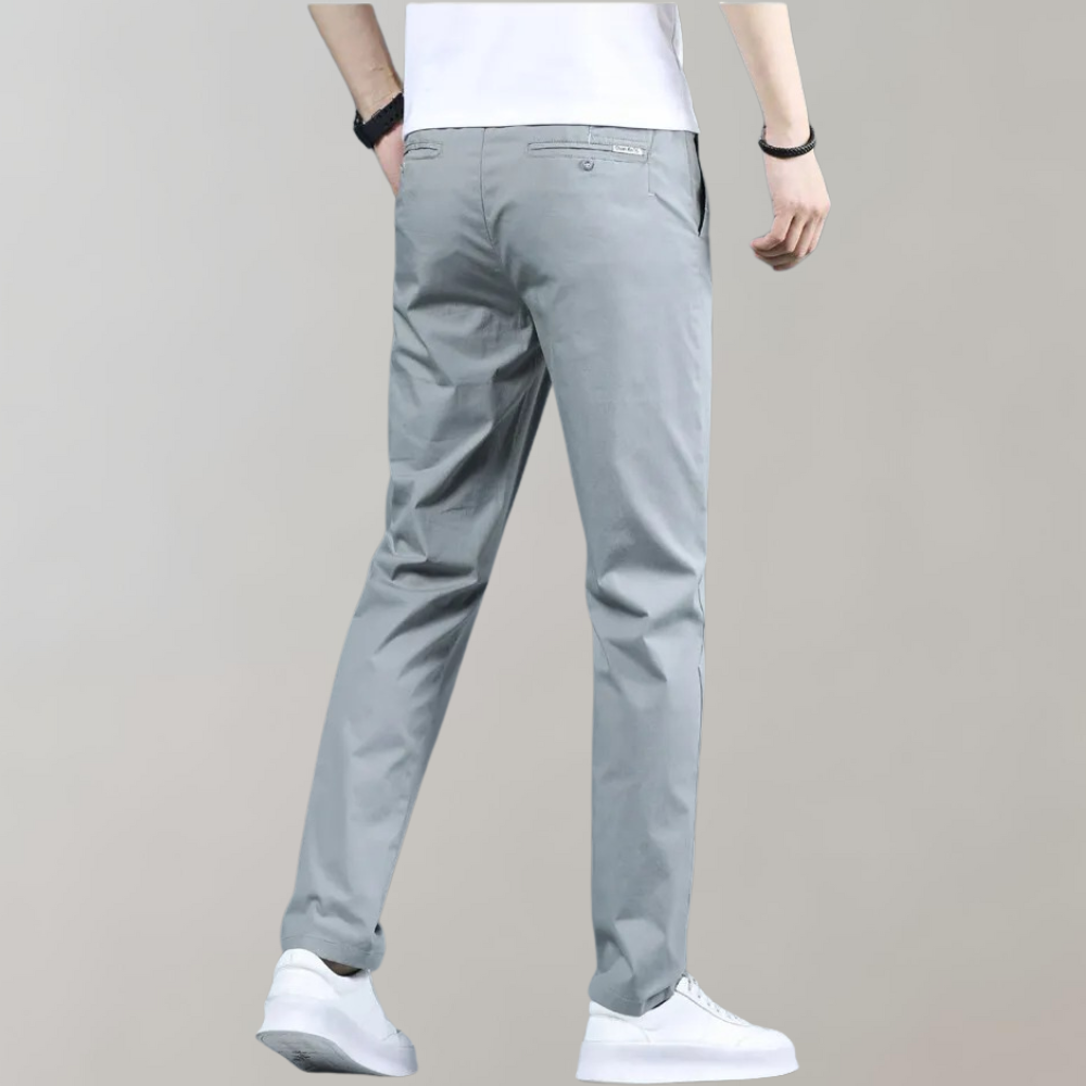 Men's Straight-Leg Trousers with Pockets and Belt Loops for Versatile Style 6