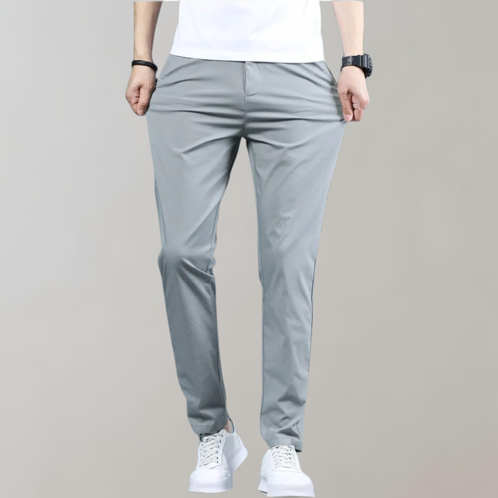 Men's Straight-Leg Trousers with Pockets and Belt Loops for Versatile Style 7