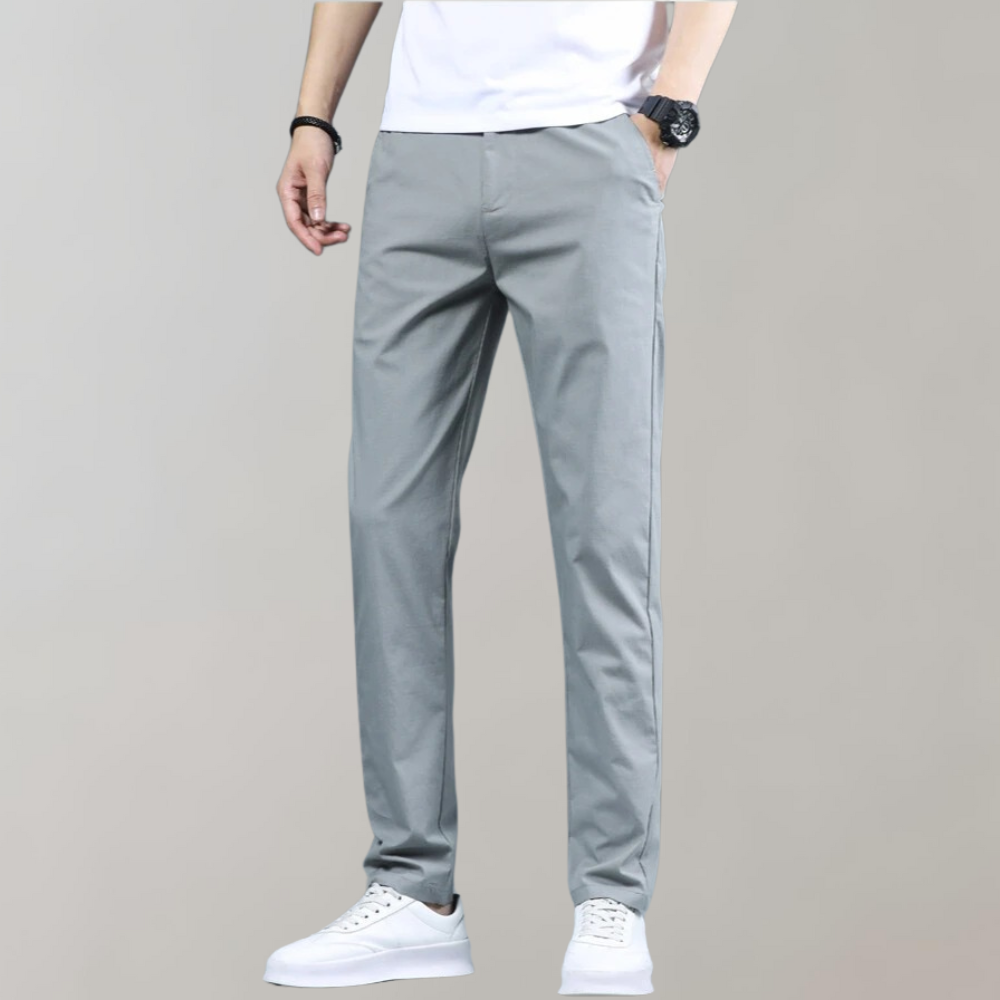 Men's Straight-Leg Trousers with Pockets and Belt Loops for Versatile Style 8