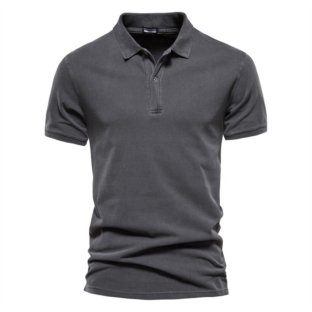 Slim Fit Classic Collar Polo Shirt for Men in High-Quality Cotton Blend 1