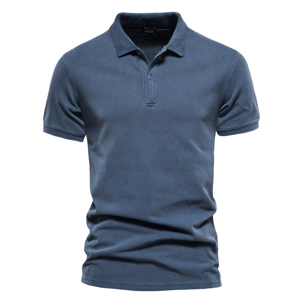 Slim Fit Classic Collar Polo Shirt for Men in High-Quality Cotton Blend 2