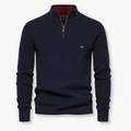Slim Fit Men's Half-Zip Jumper with Stand Collar | Stylish Knitwear for Men 0