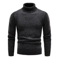 Slim Fit Ribbed Collar Black Jumper for Men | Stylish Mens Knitwear 0